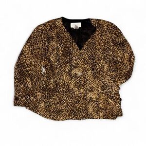 Studio I Brown Patterned Blouse